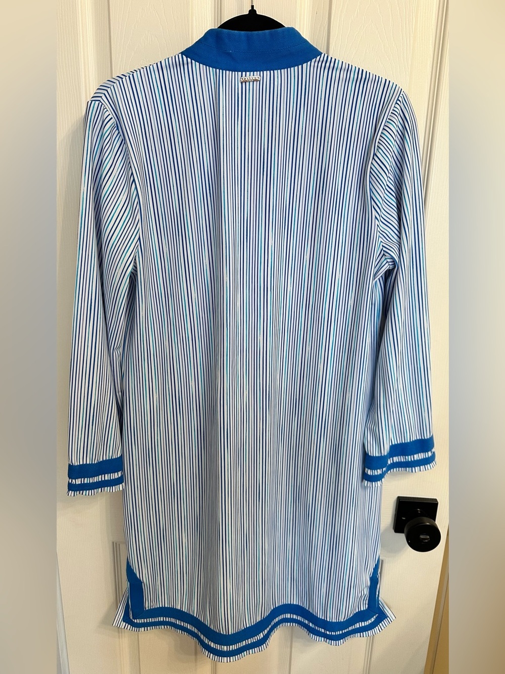 Cabana Life for Talbots Blue & White Striped Palapa Tunic Swim Cover Up Size L - Picture 3 of 5